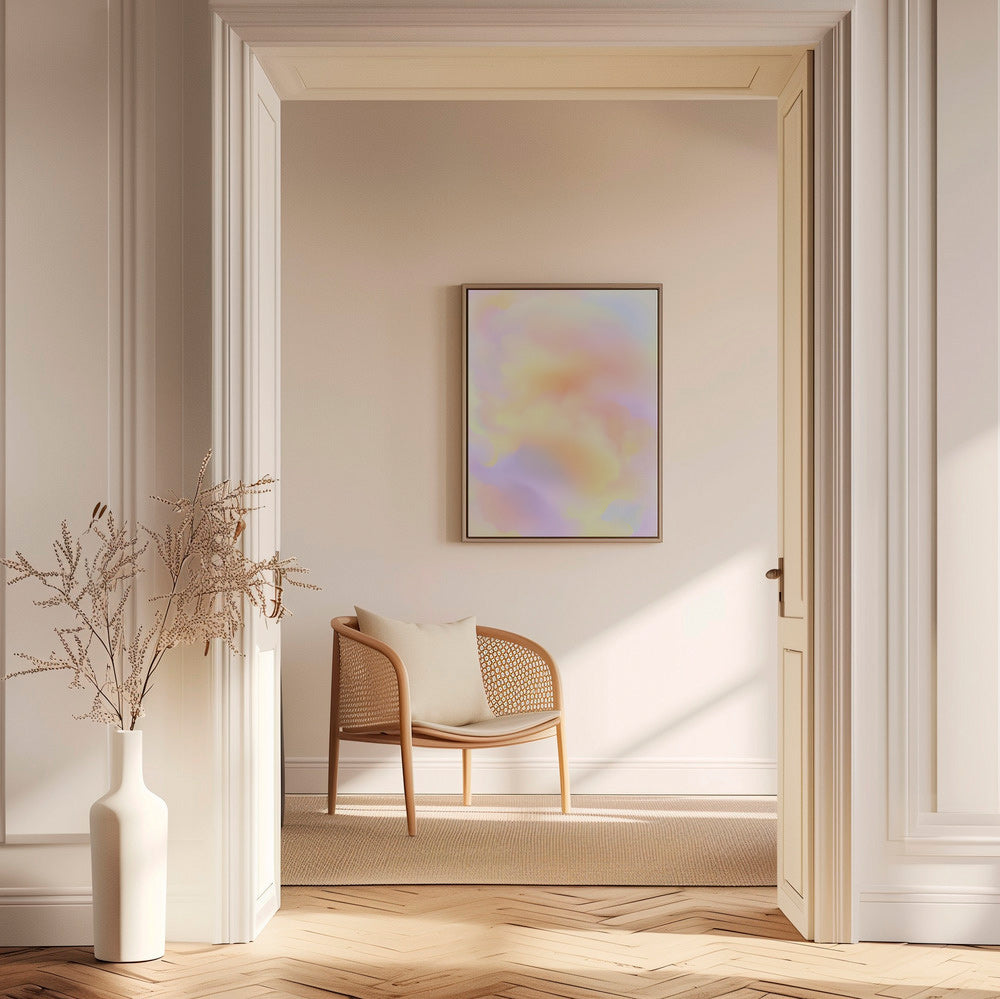 Cuadro abstracto nubes en tonos pastel – Canvas2