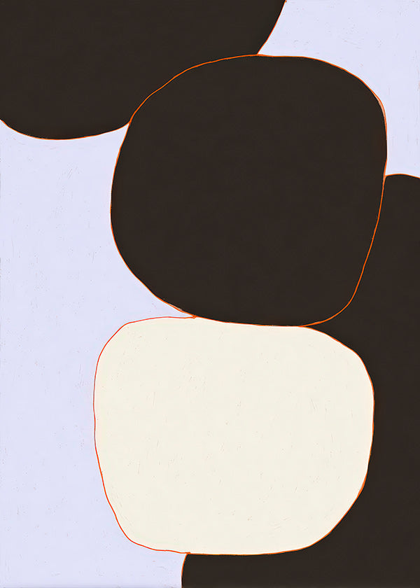 Geometric poster with rounded shapes