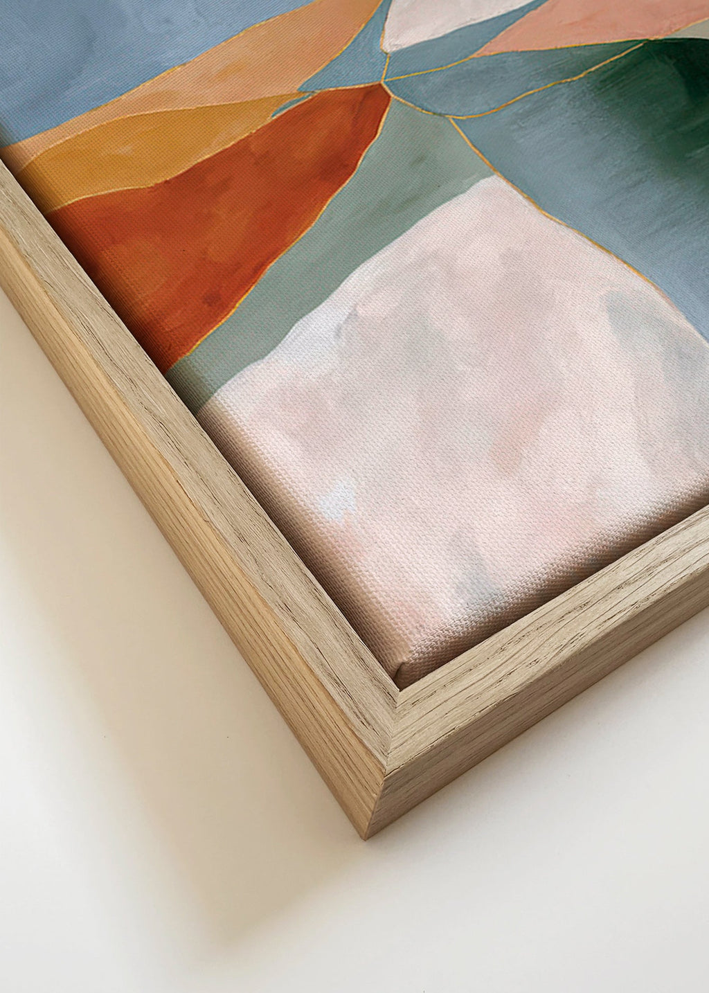 Landscape art: valley river in muted tones
