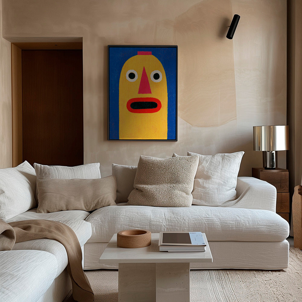 Yellow mask illustration