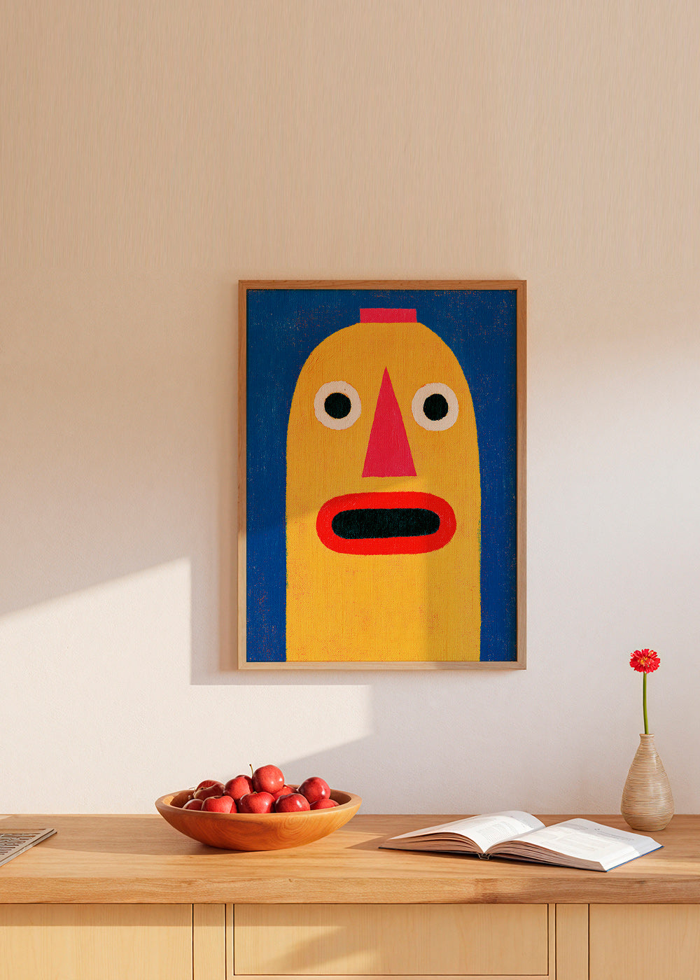 Yellow mask illustration