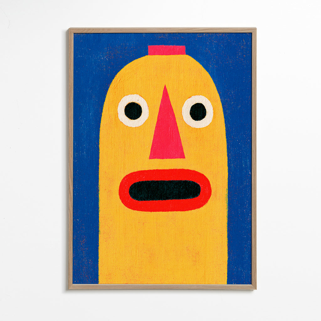 Yellow mask illustration
