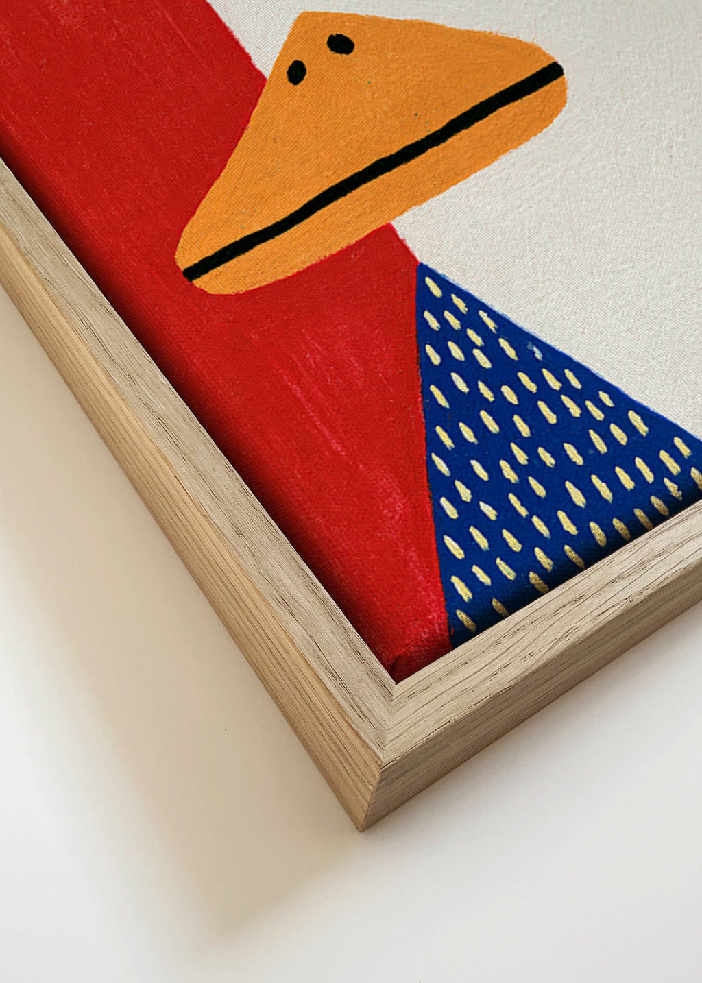 Cuadro pato con sombrero azul – Canvas detail