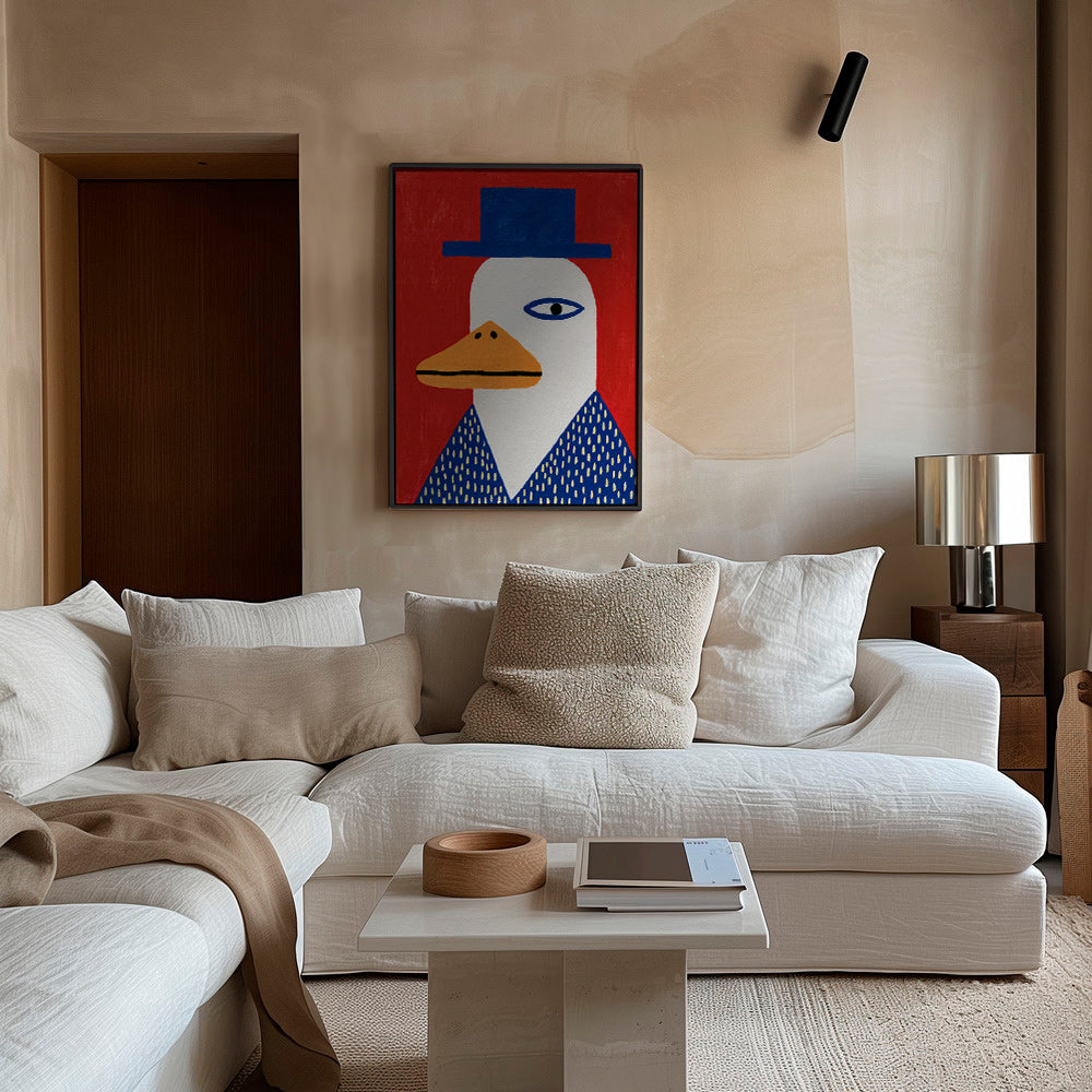 Cuadro pato con sombrero azul – Canvas2