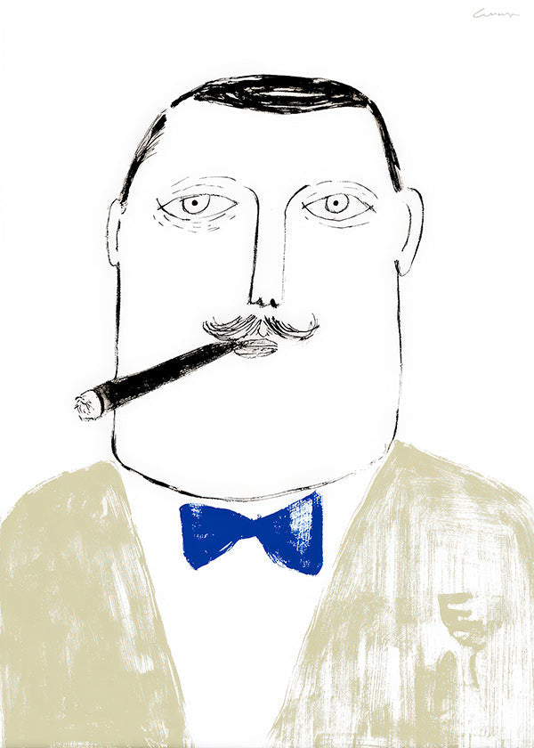 Gentleman illustration with cigar