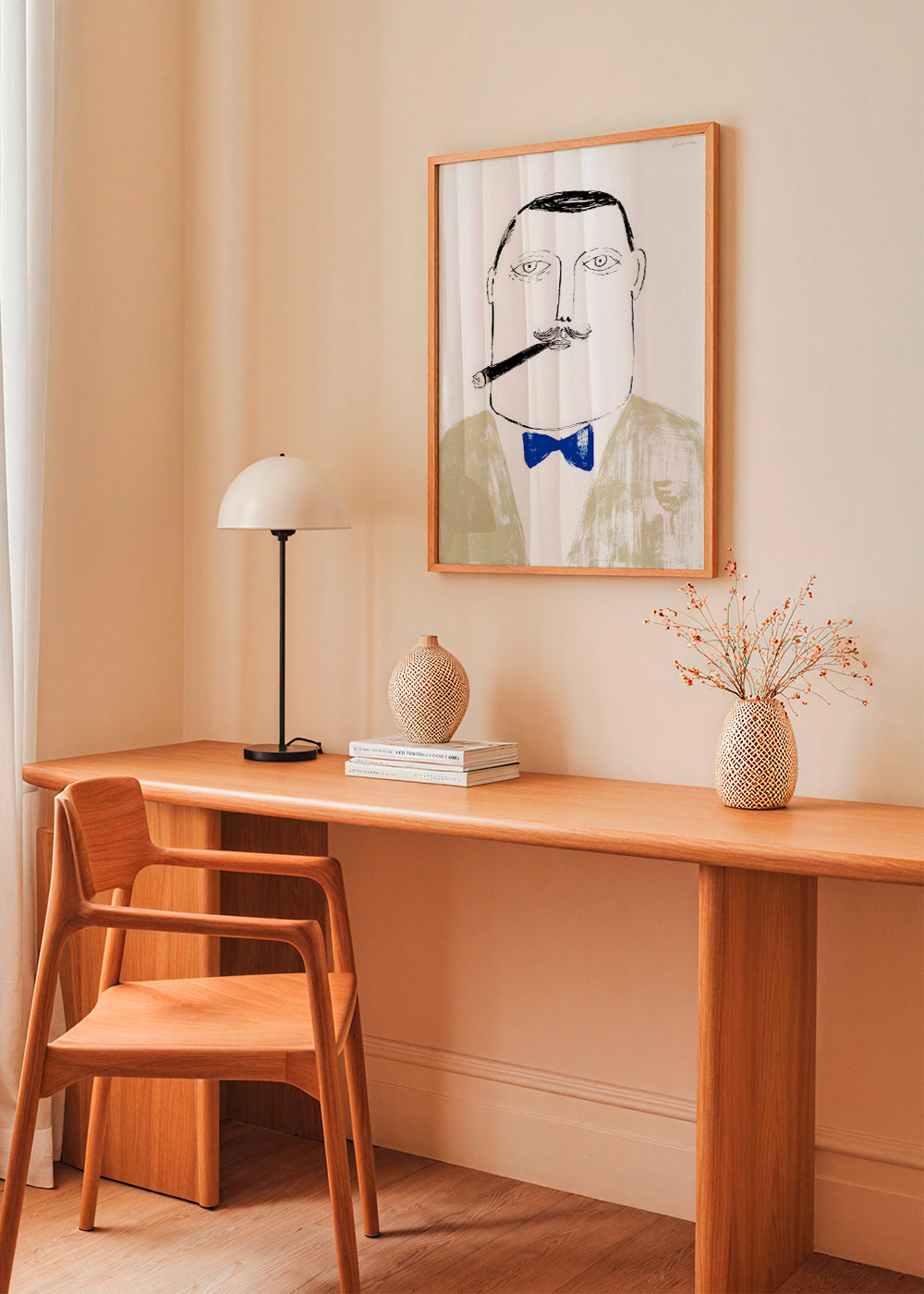 Gentleman illustration with cigar