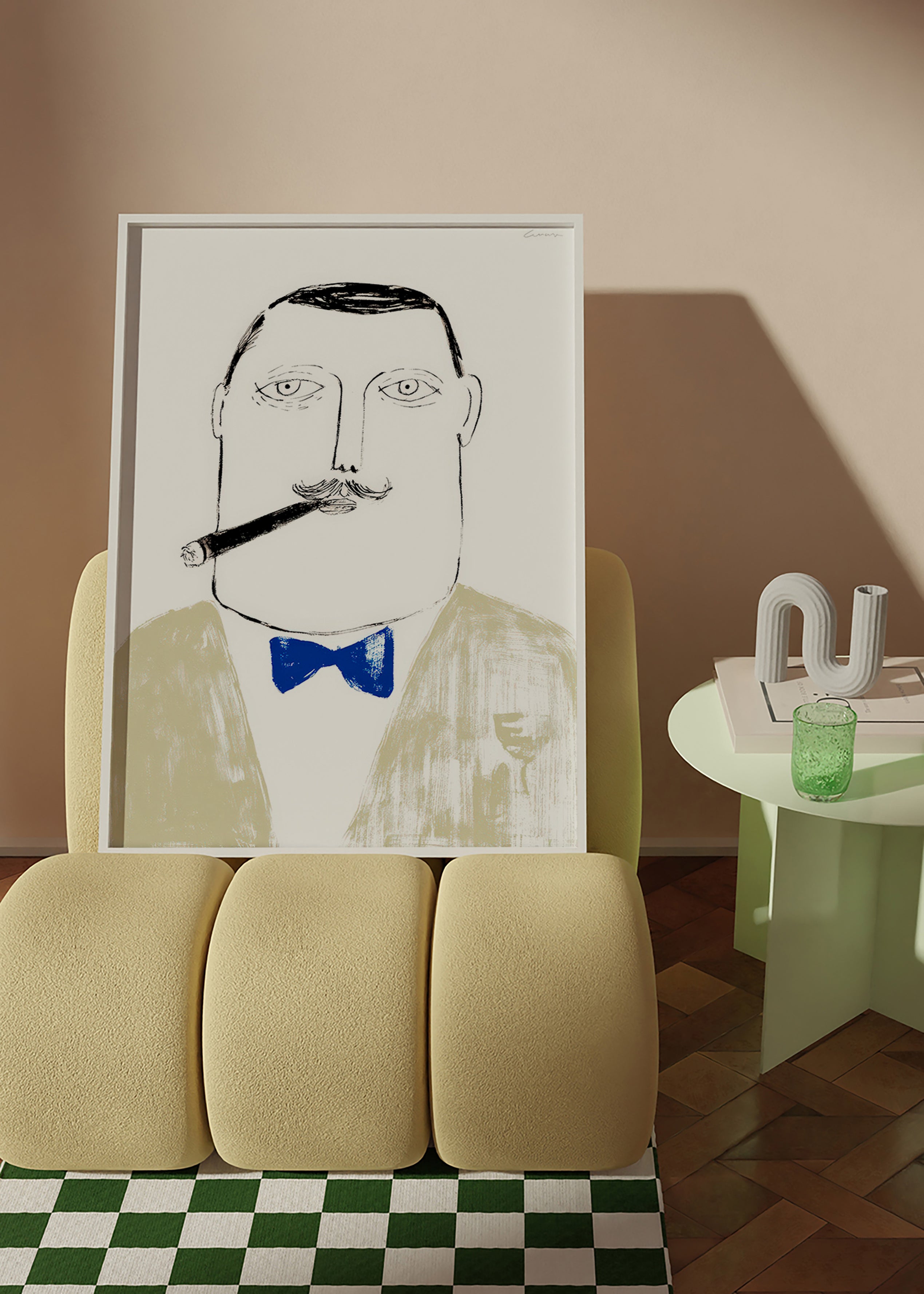 Gentleman illustration with cigar