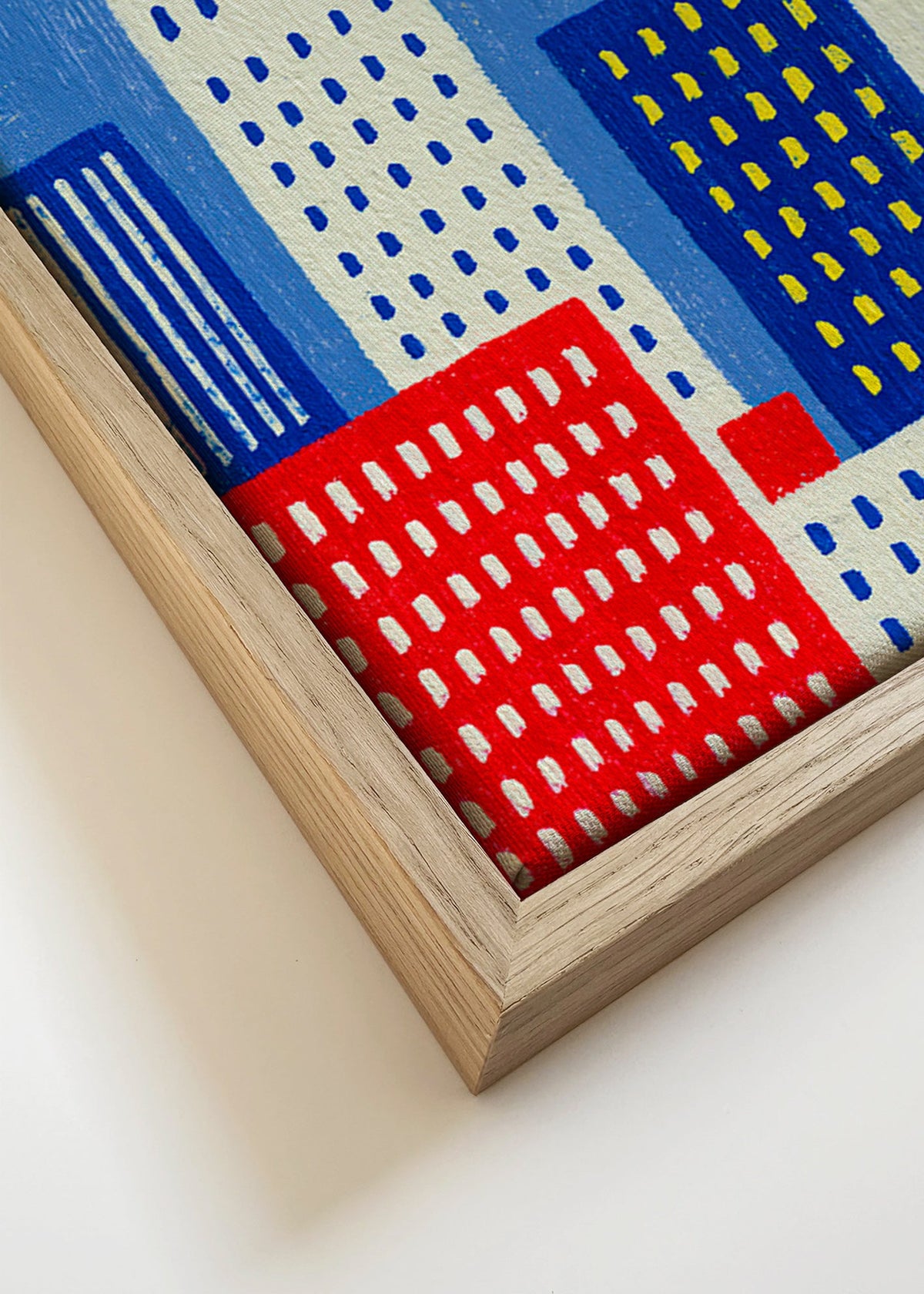 Cuadro de ciudades New York ilustrado – Canvas detail