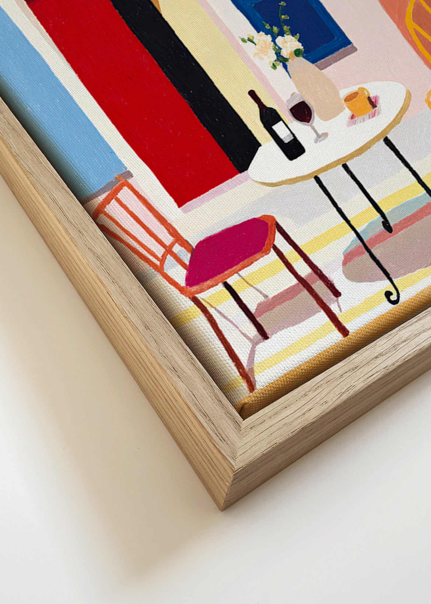 Kitchen art: sunny Italian balcony scene