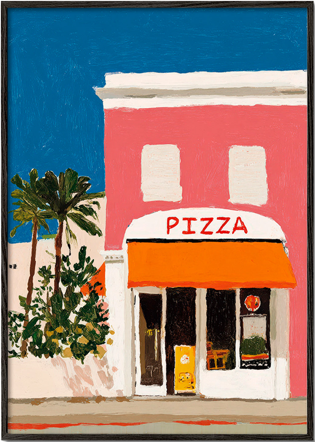 Kitchen art pizza shop facade