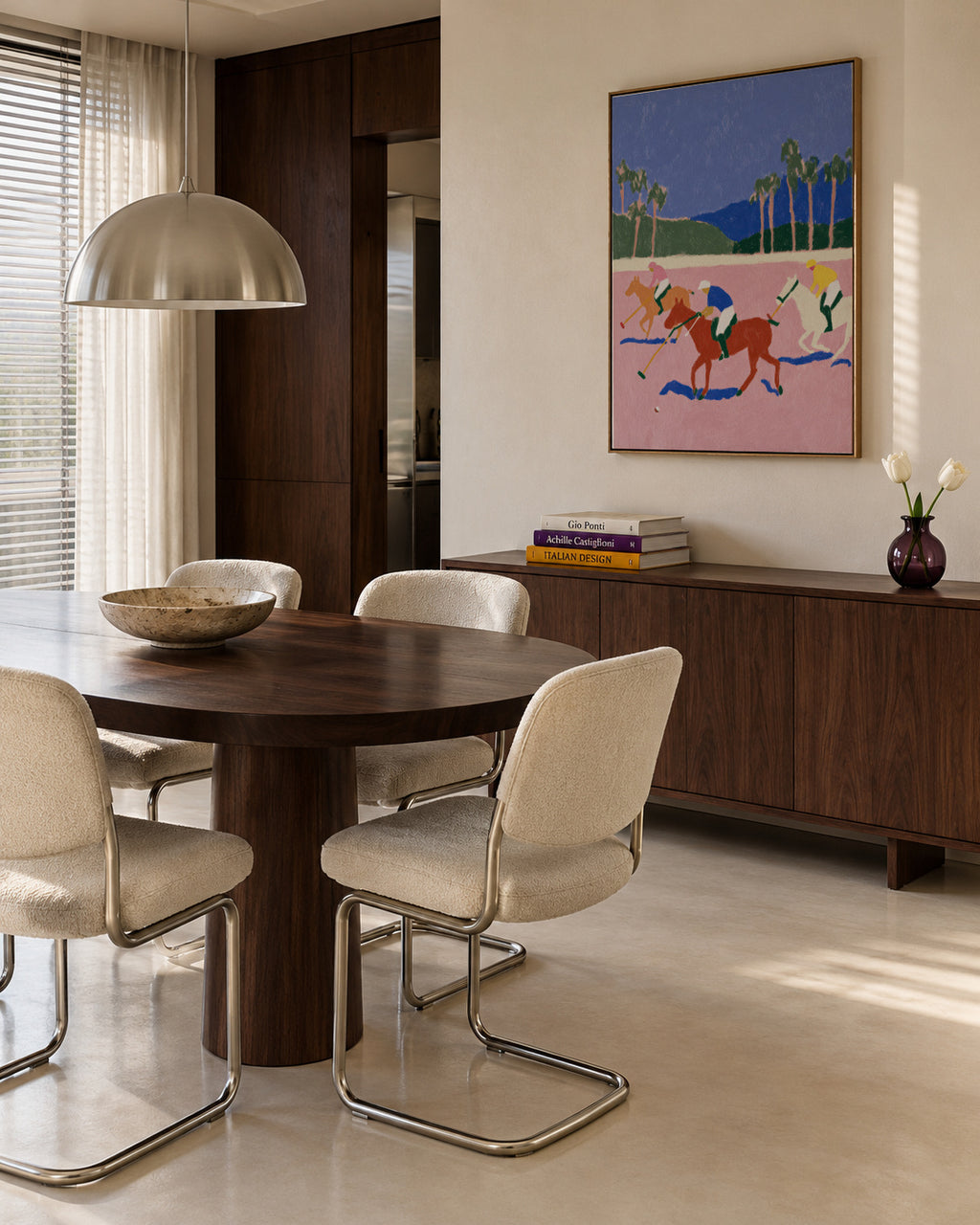 Pink Derby - Framed canvas in an interior