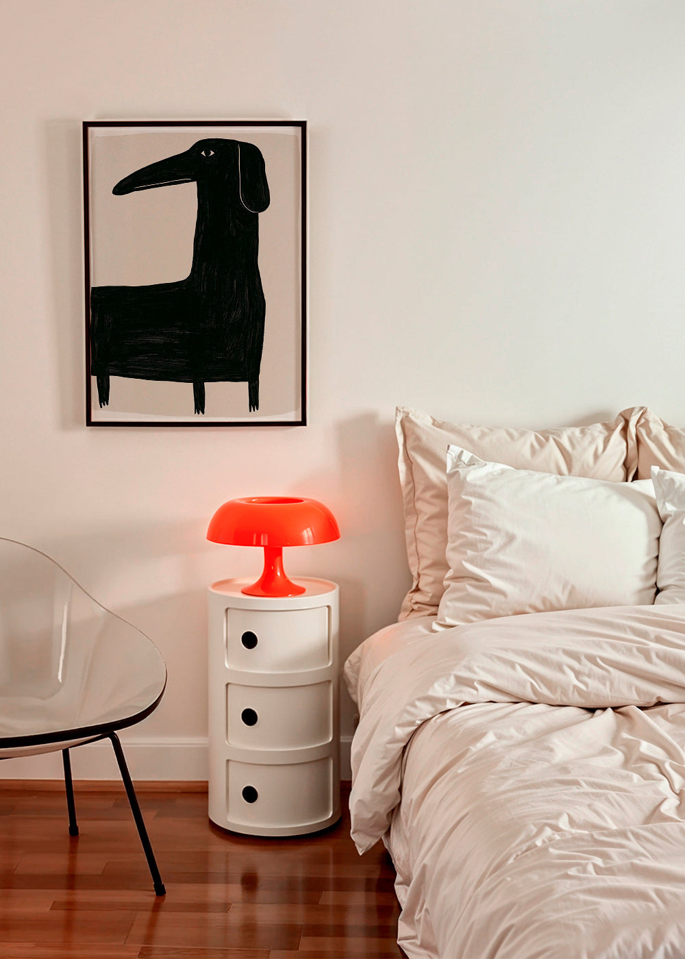 Cuadro perro negro estilizado de perfil – Product2