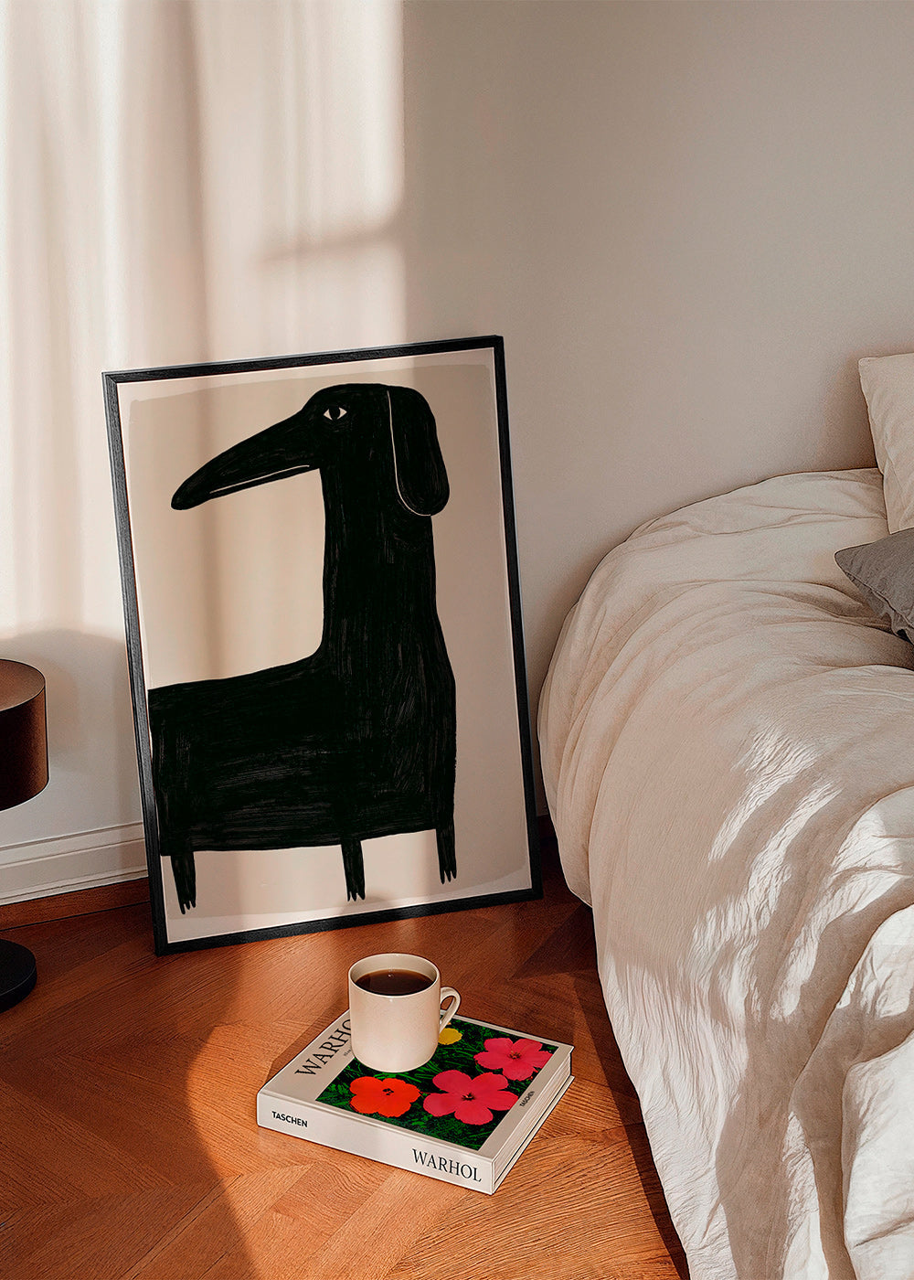 Cuadro perro negro estilizado de perfil – Product3