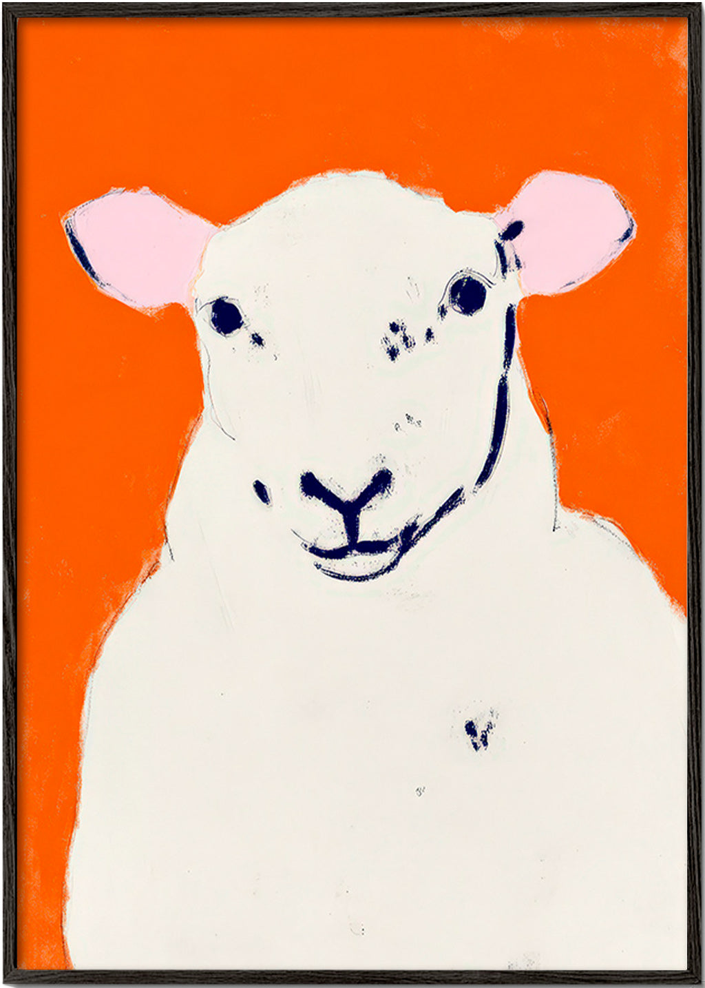 Artwork white sheep portrait