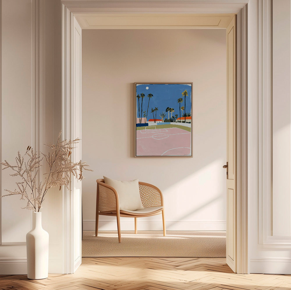Cuadro deportivo con campo y palmeras – Canvas1