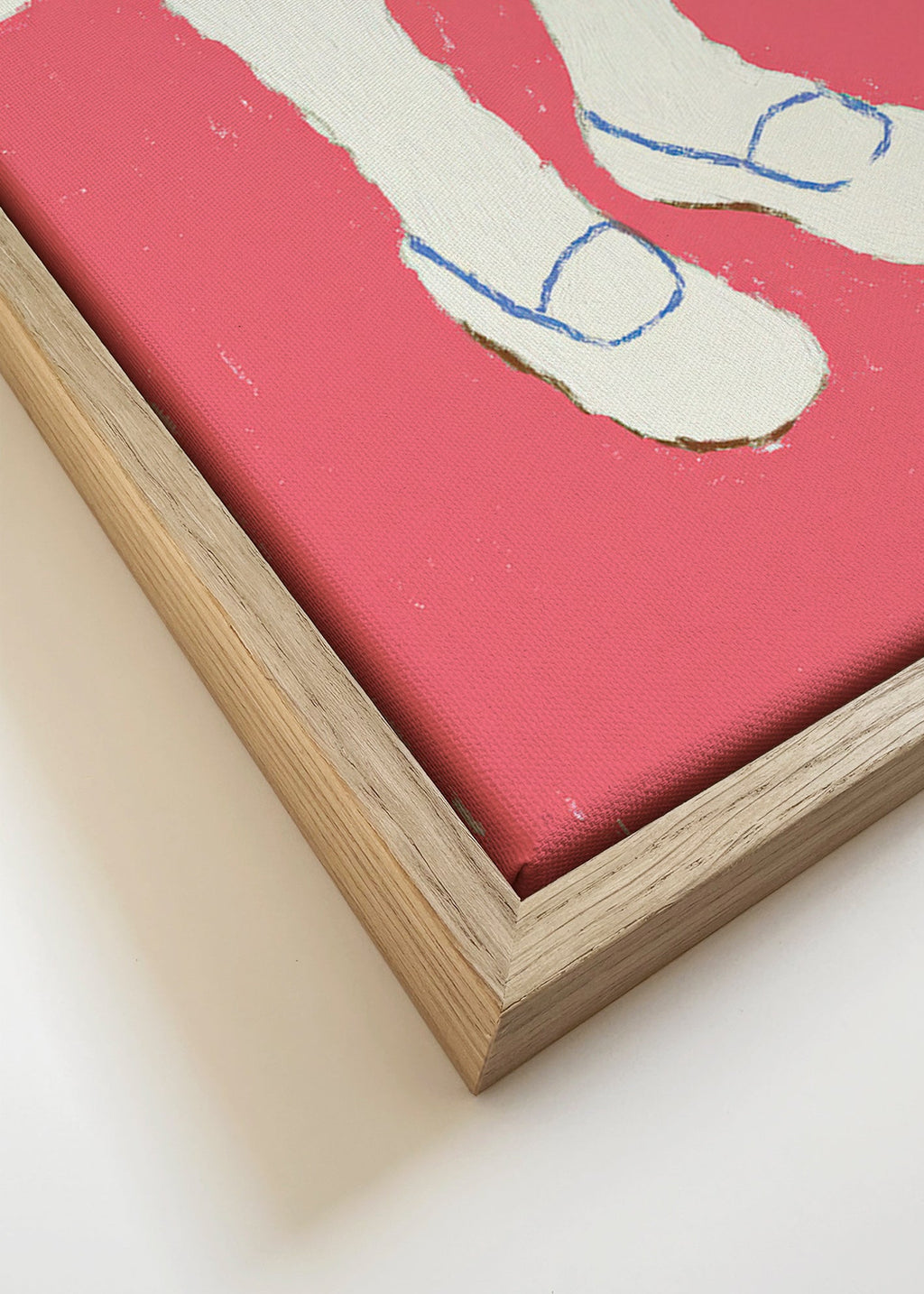 Ilustración de piernas con zapatillas rosas – Canvas detail