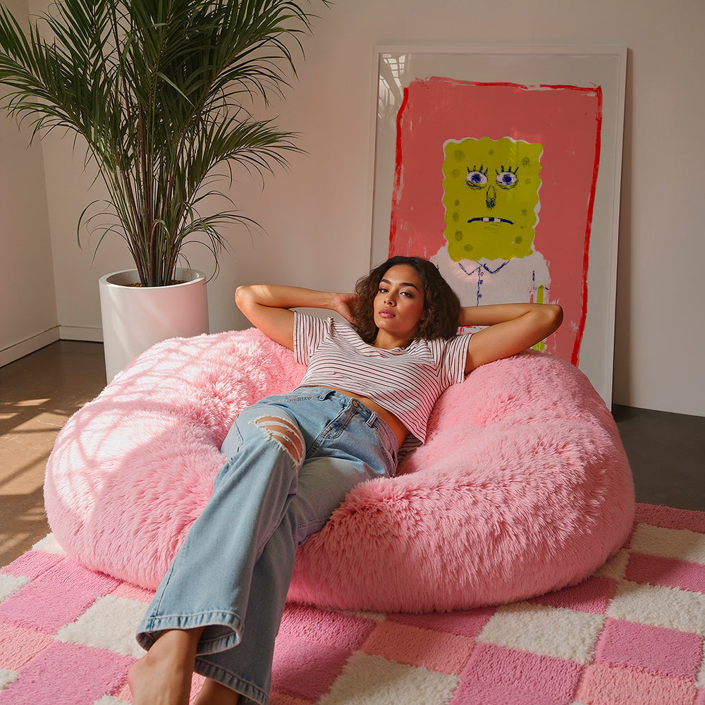 Ilustración personaje esponja sobre fondo rosa – Product3