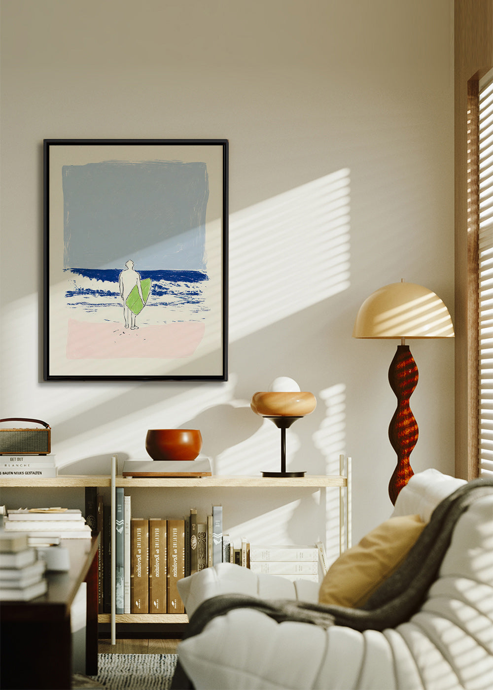 Ilustración surfista minimal – Canvas2