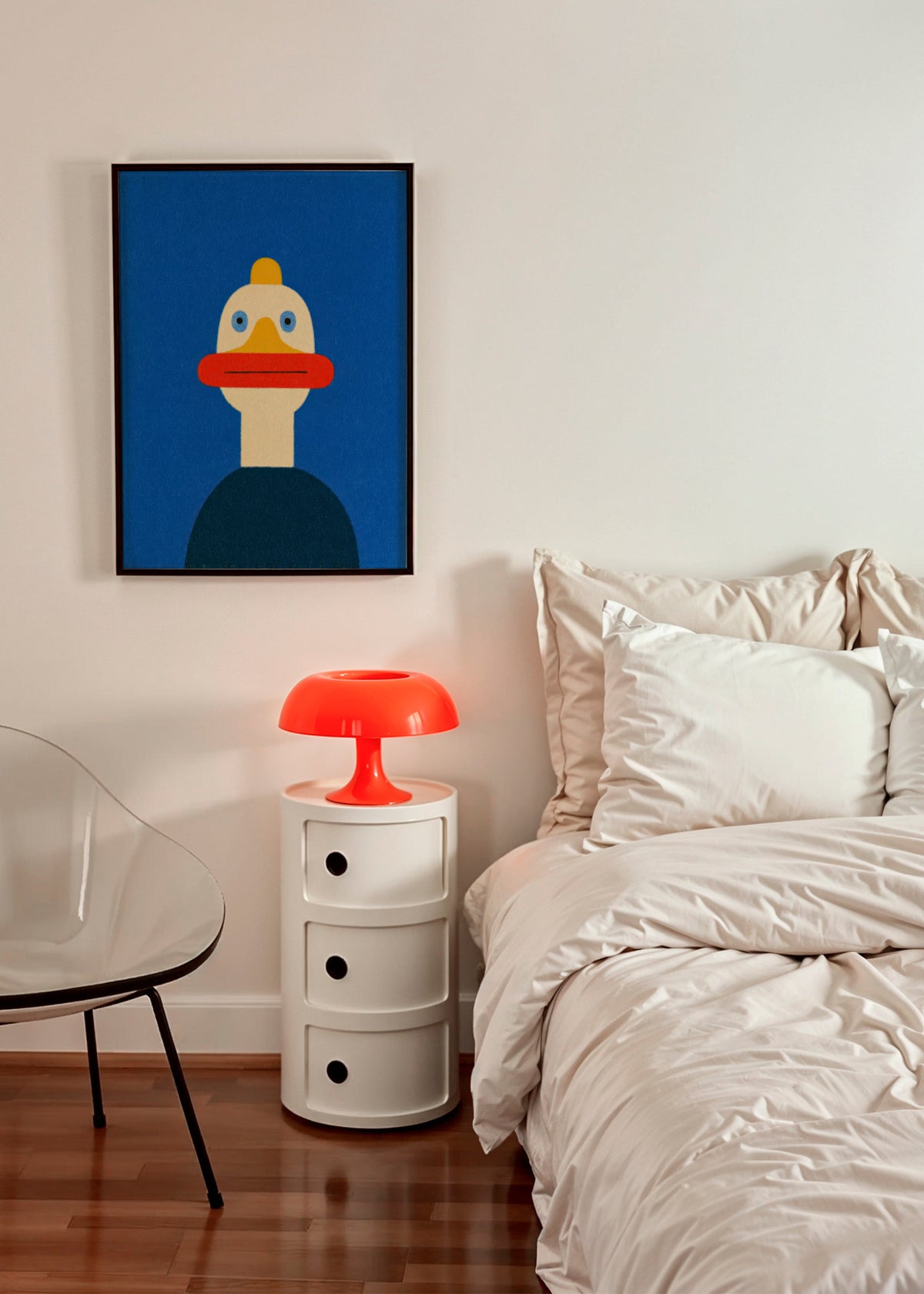 Blue Duck - Framed poster in an interior