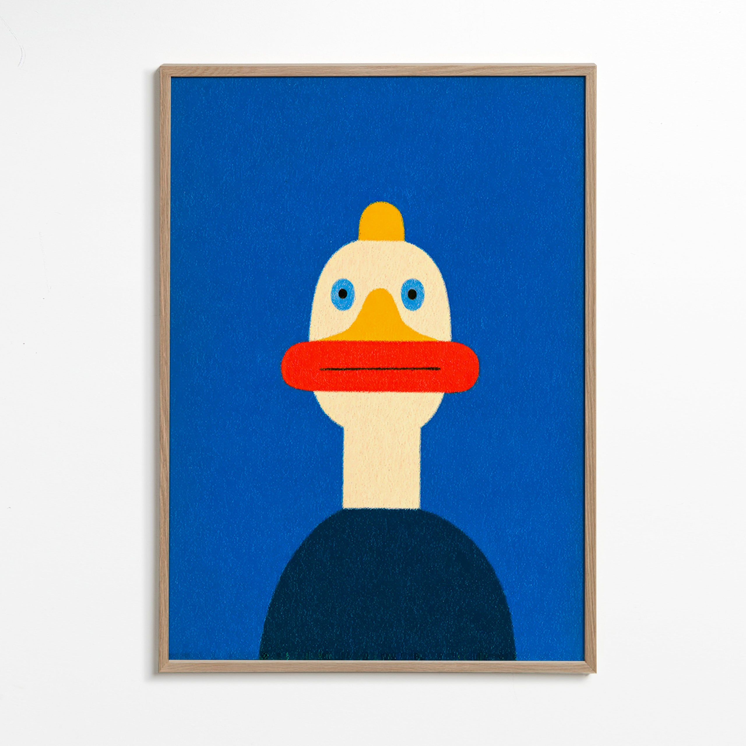 Artwork blue duck illustration