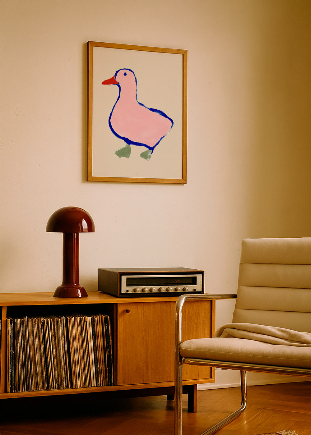 Lámina infantil: pato rosa sencillo – Product1