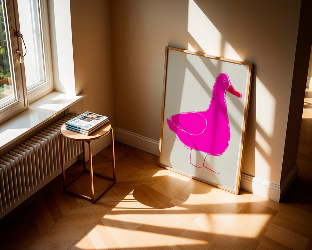 Cuadro pato rosa minimalista – Product3