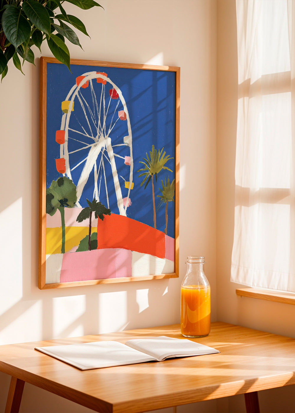 Cuadro de ciudades con noria colorida – Product1