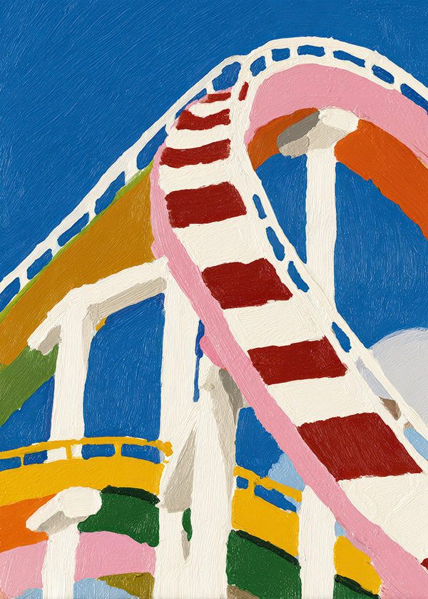 Colorful rollercoaster illustration
