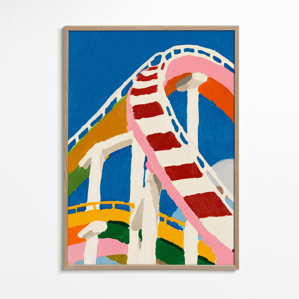 Colorful rollercoaster illustration