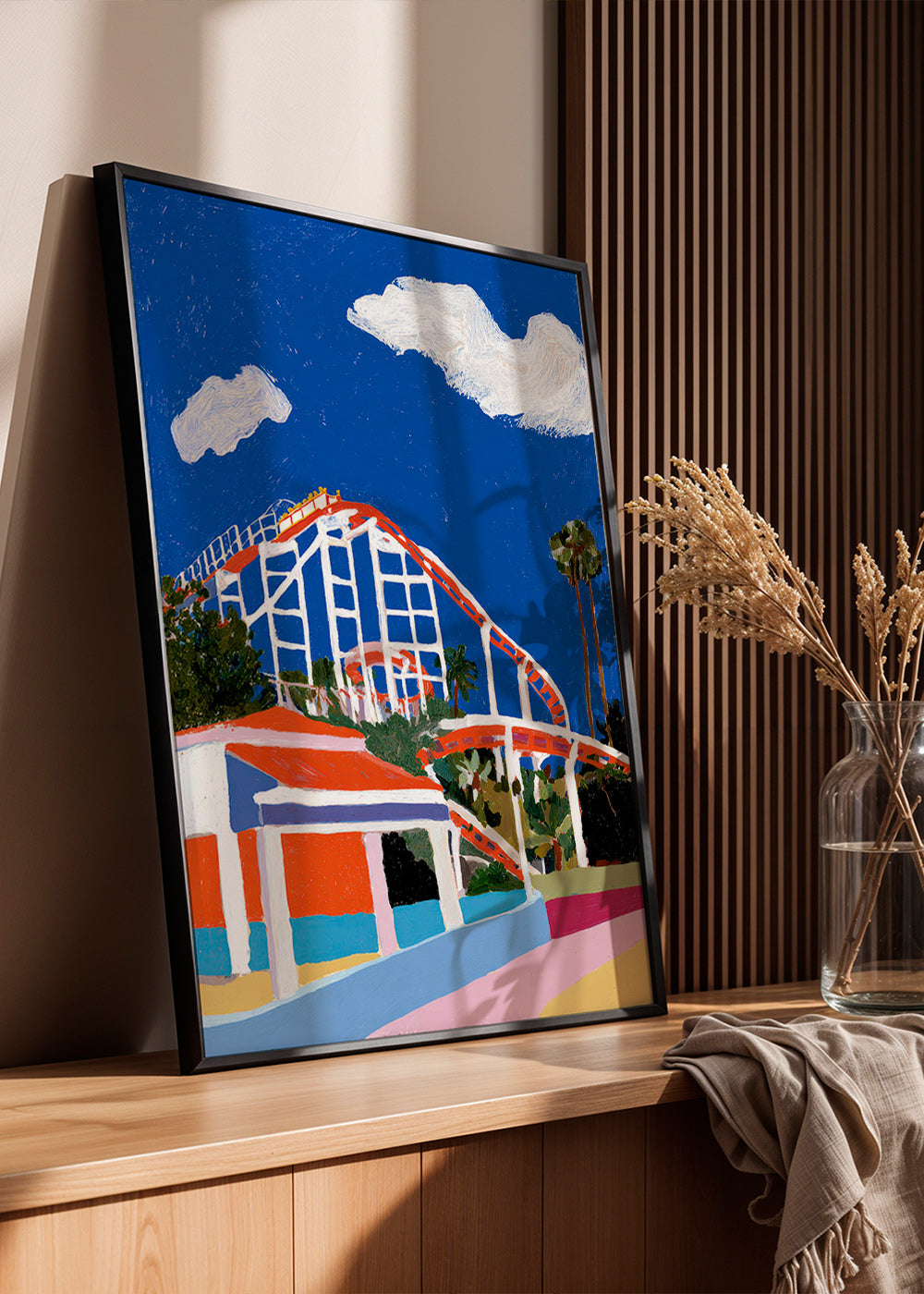 Ilustración de parque de atracciones colorida – Product1