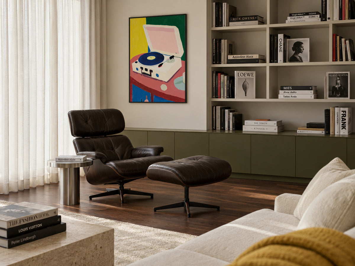 Vinyl Morning - Framed poster in an interior