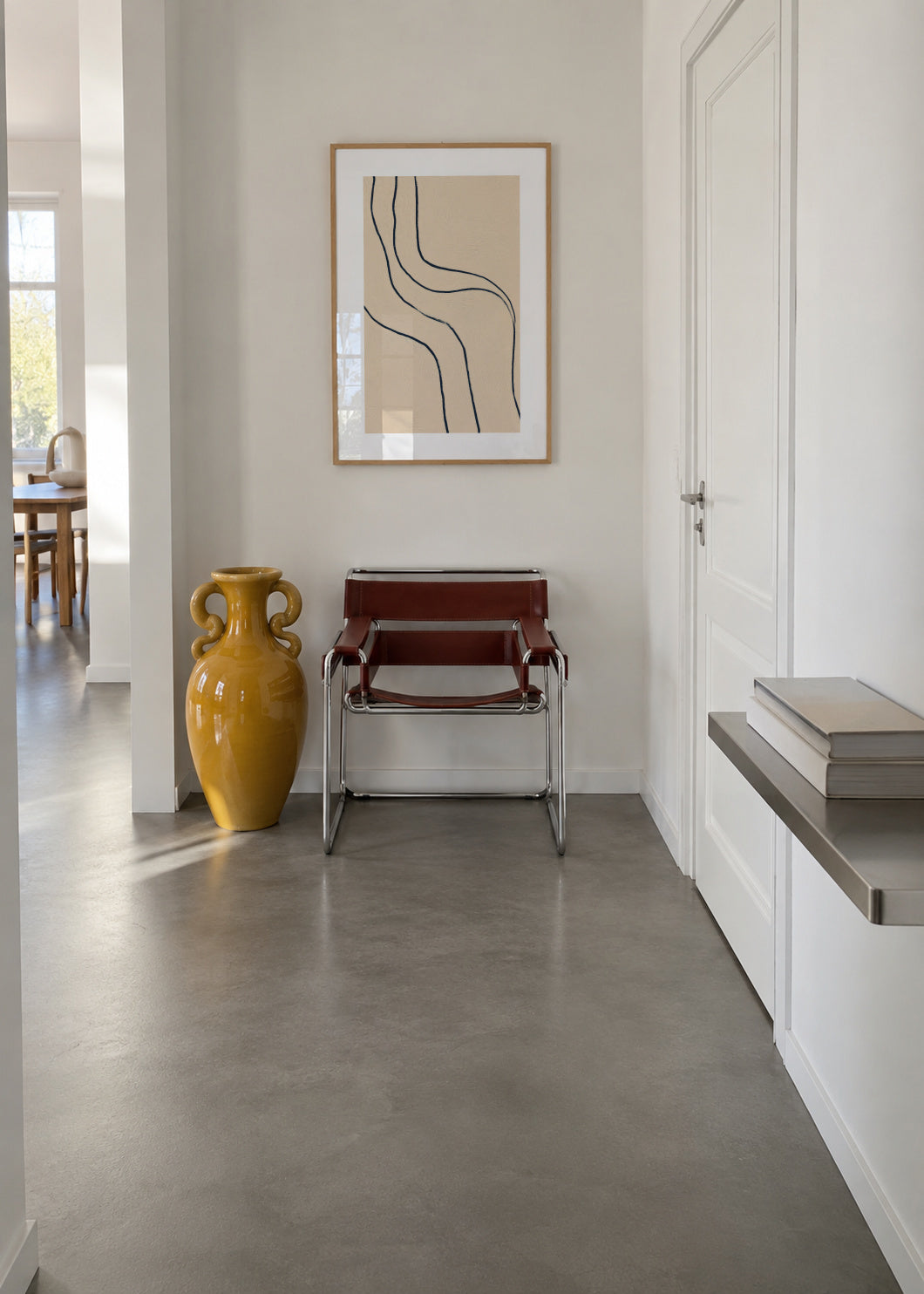Flowing Lines - Framed poster in an interior