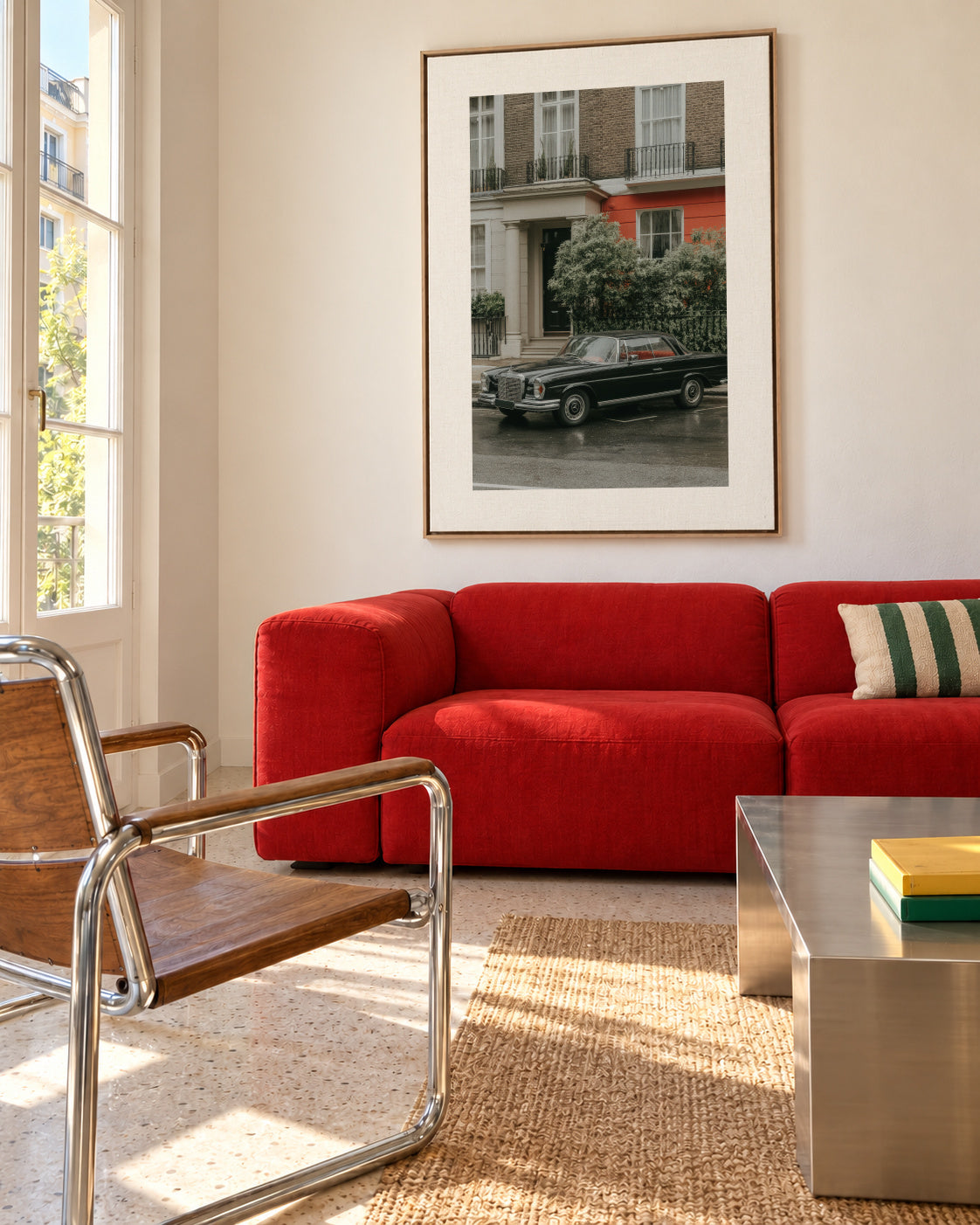 Quiet Street - Framed canvas in an interior