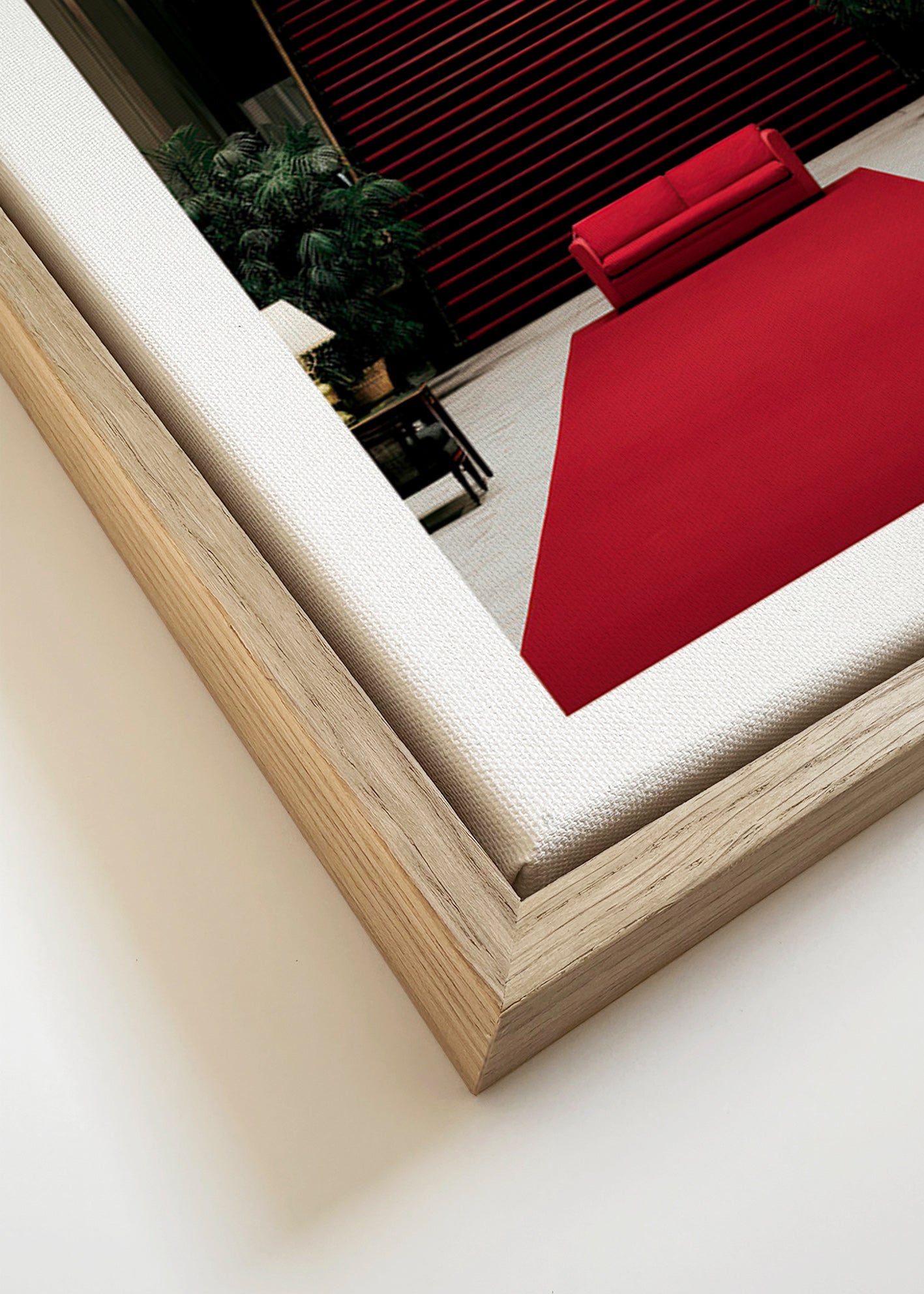 Staircase photograph with red carpet