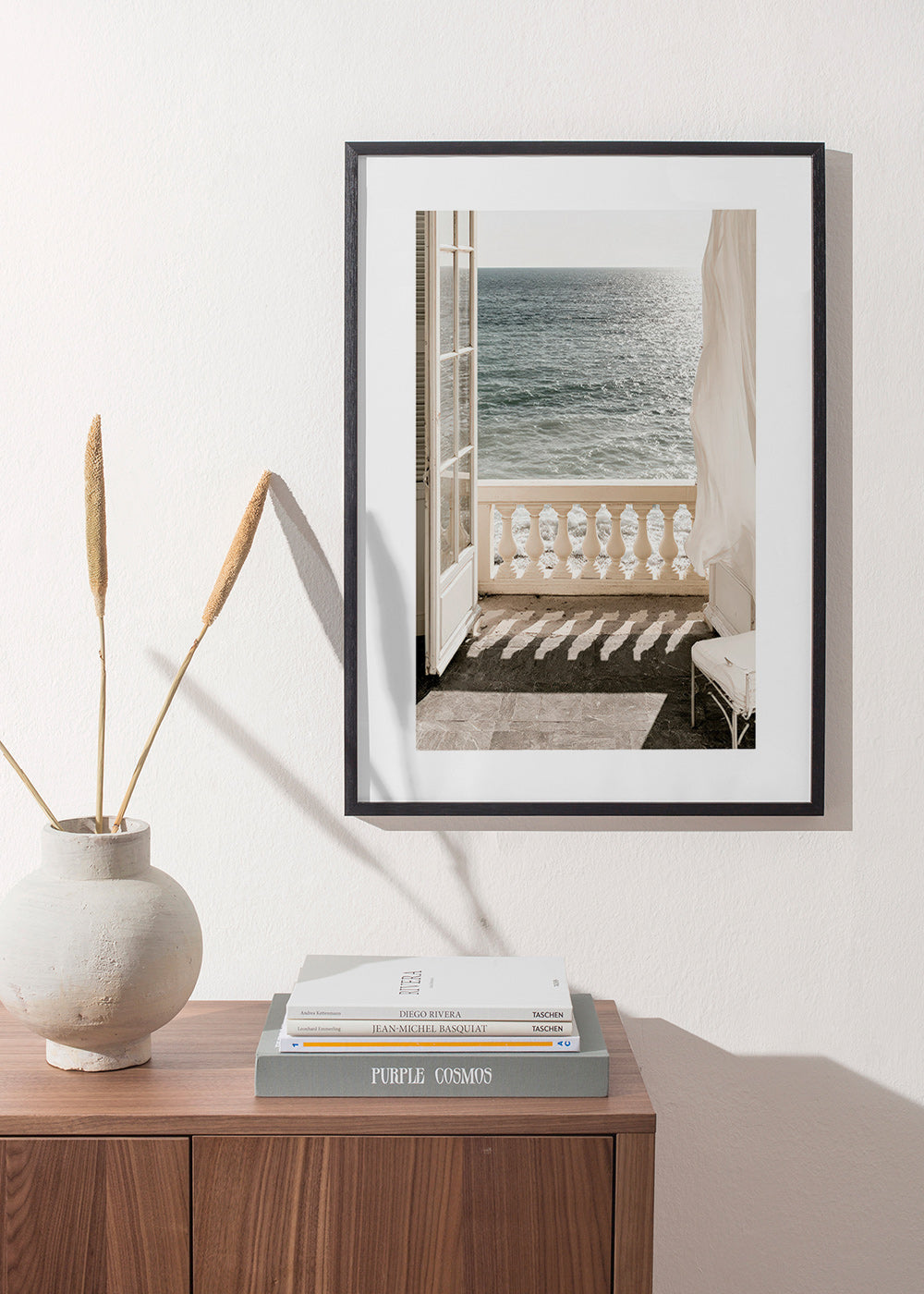 Cuadro de paisaje: balcón al mar con luz – Product1