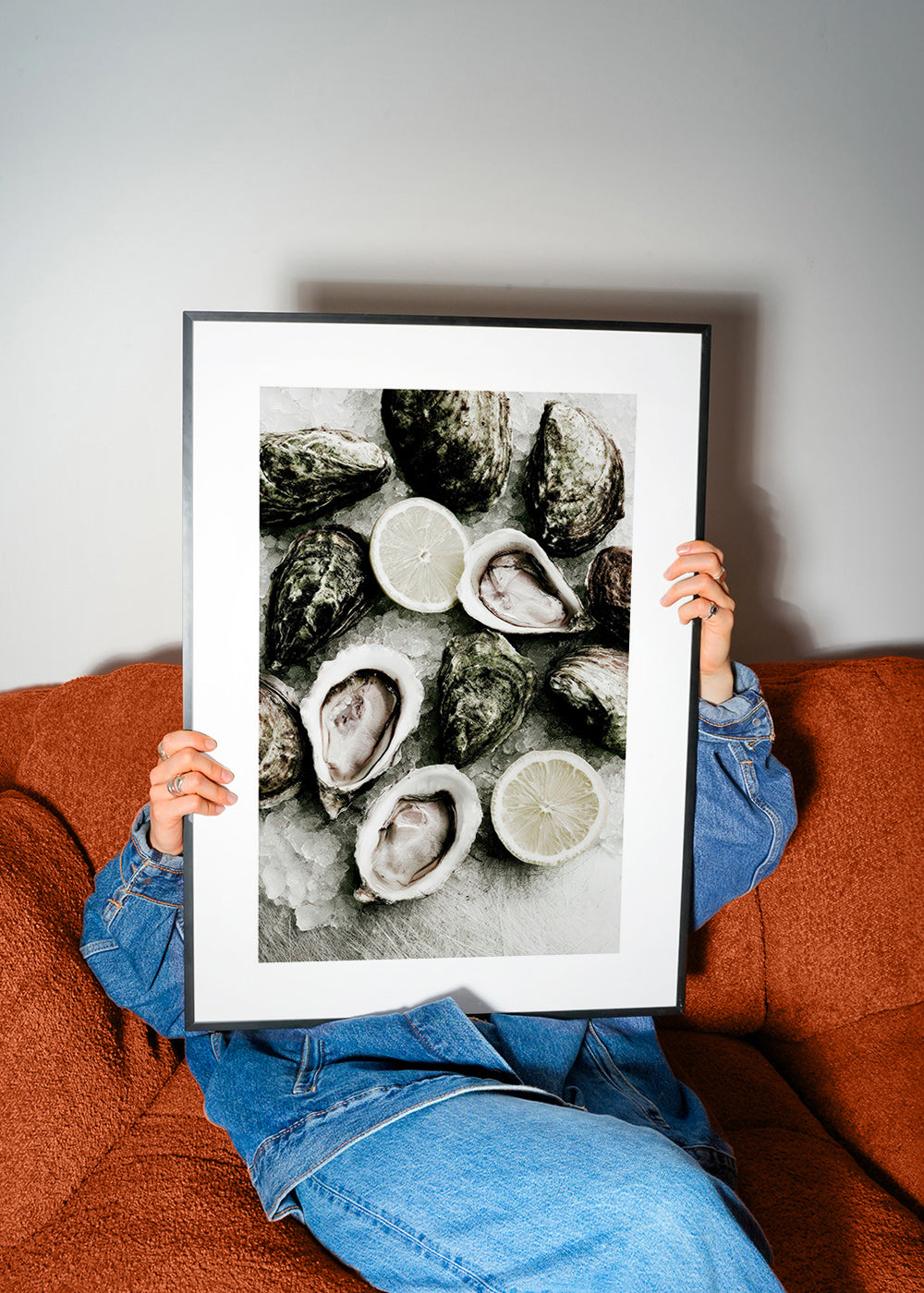 Kitchen art: oysters and lemon close-up