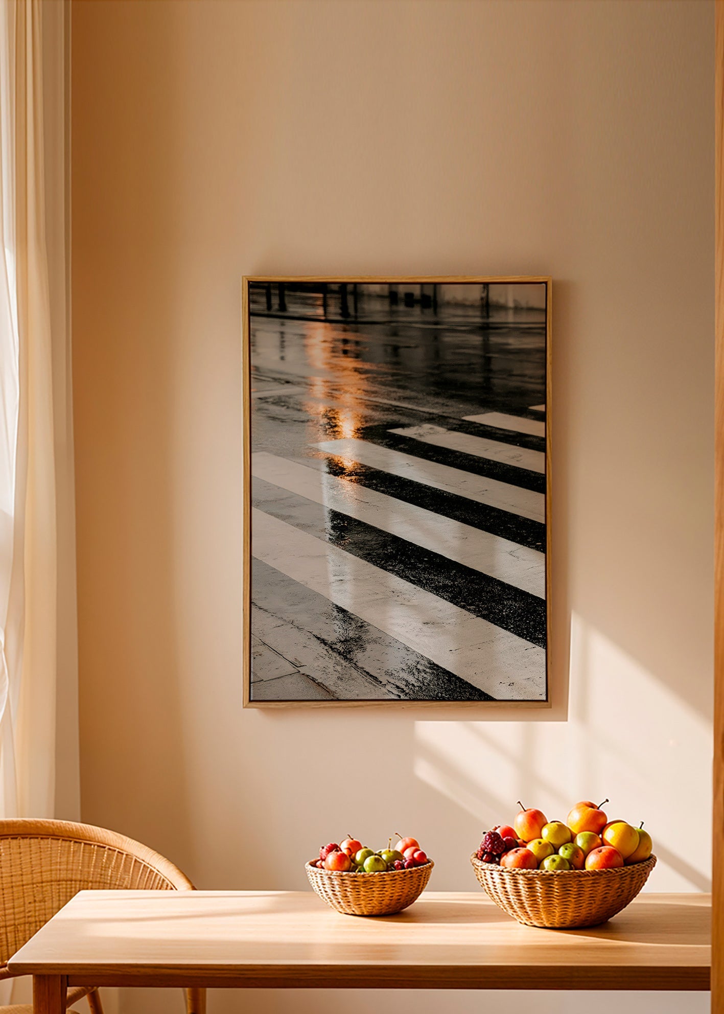 Fotografía urbano: paso de cebra mojado – Canvas2