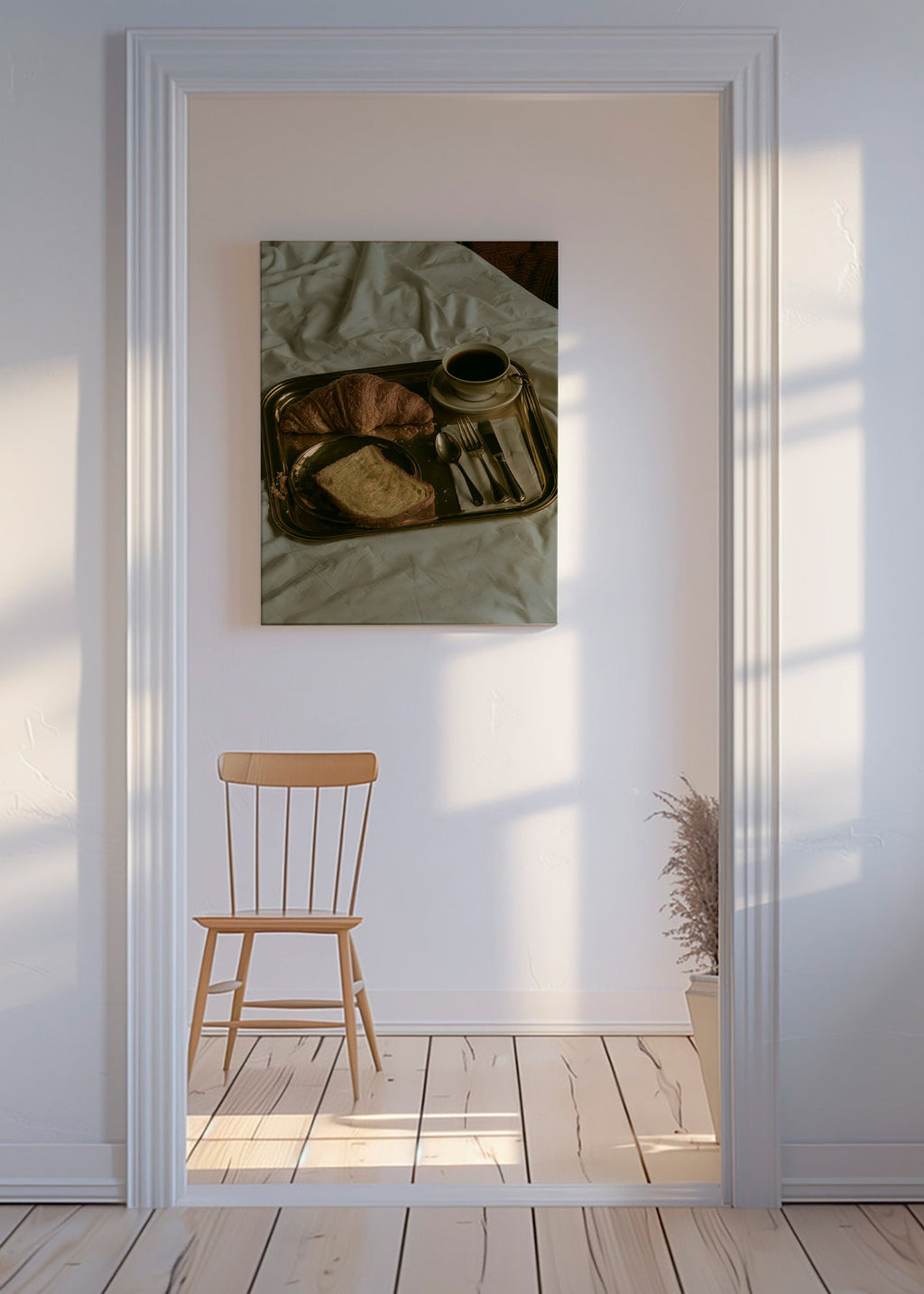 Kitchen art: breakfast on a tray