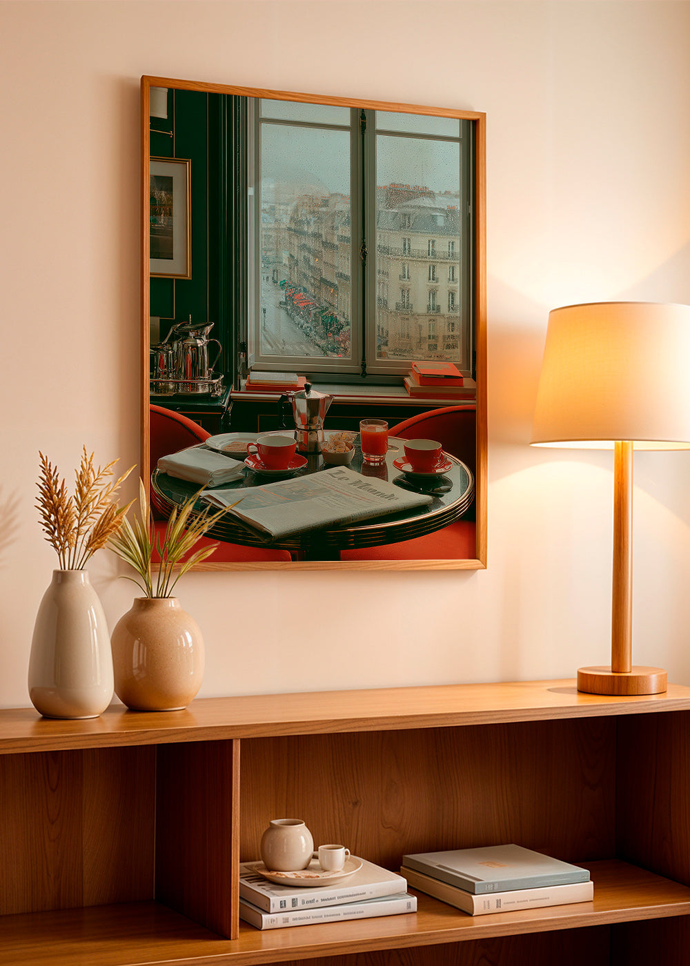 Cuadro de cocina con ventana parisina y café – Product3