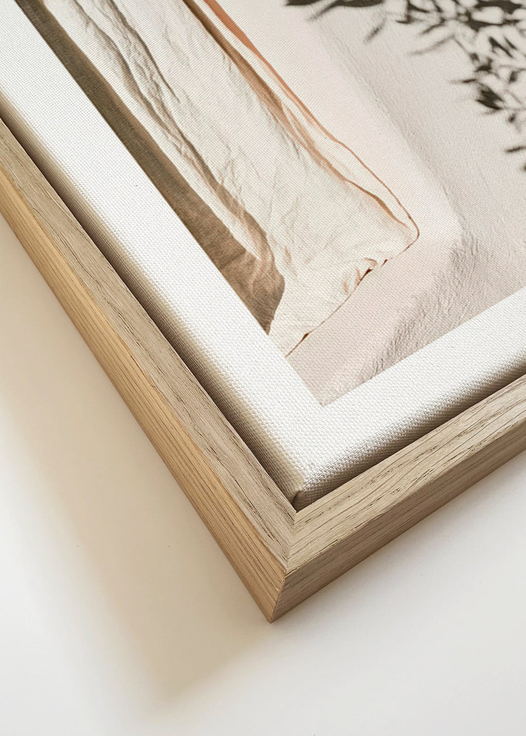 Botanical print linen and olive sprig