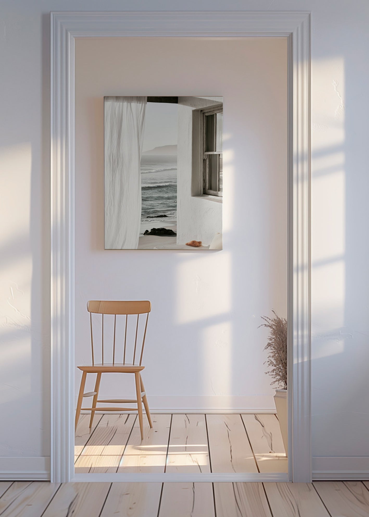 Cuadro de paisaje con ventana al mar – Canvas