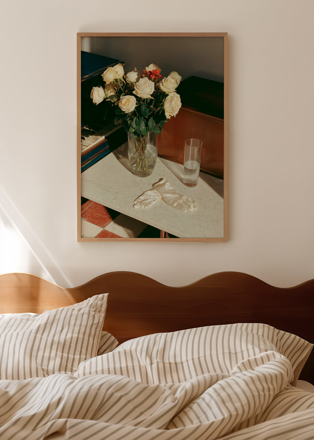 Lámina botánica de rosas blancas – Product1