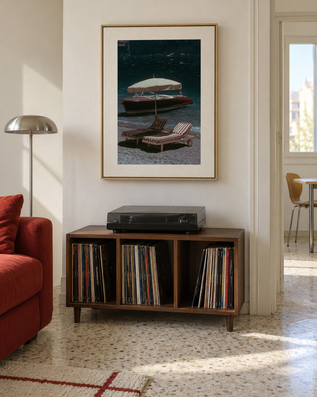Lake Escape - Framed canvas in an interior
