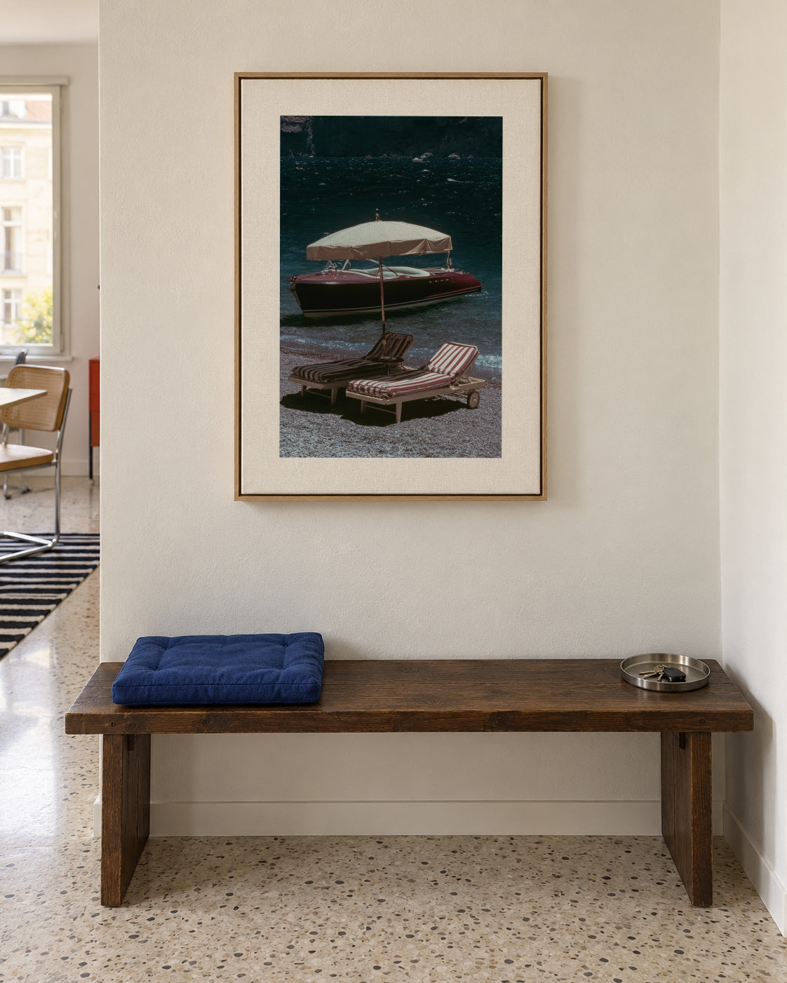 Lake Escape - Framed canvas in an interior