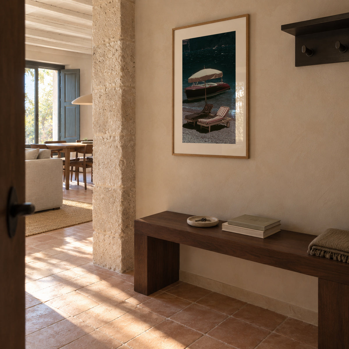 Lake Escape - Framed poster in an interior