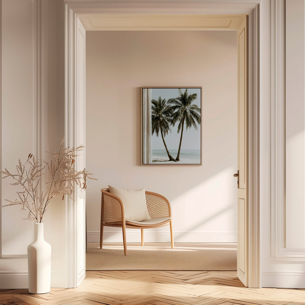 Botanical print twin palms