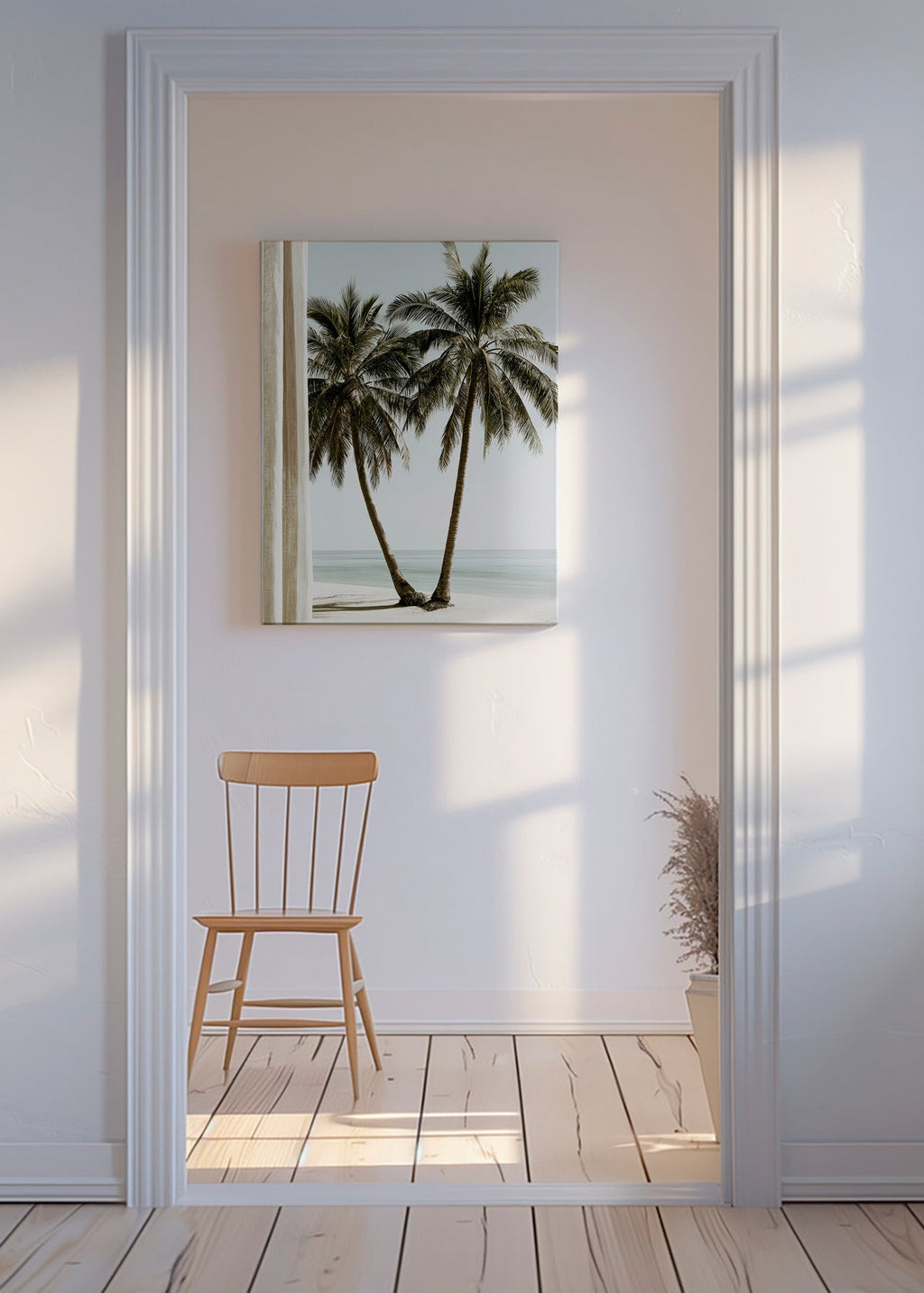 Botanical print twin palms