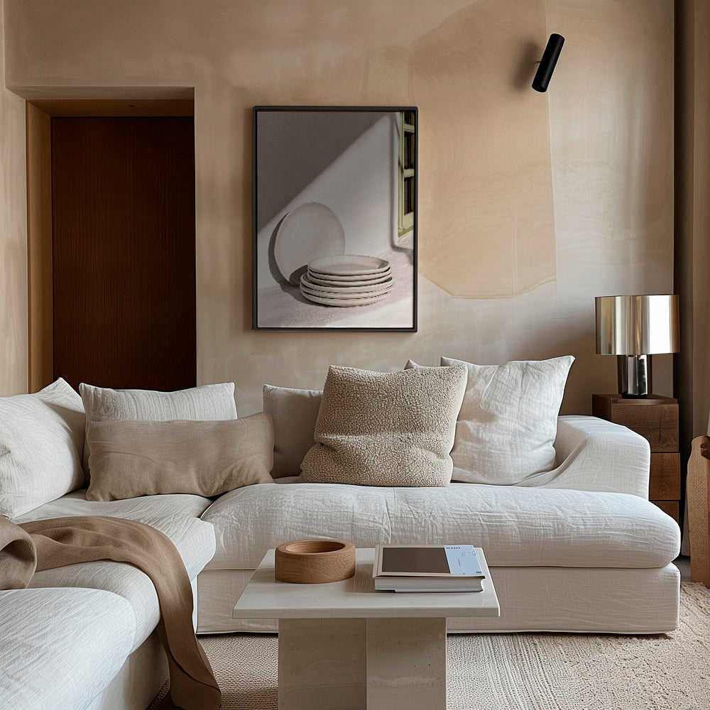 Kitchen art: white ceramics in natural light
