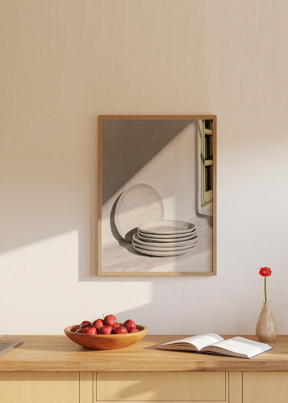White Ceramics - Framed poster in an interior