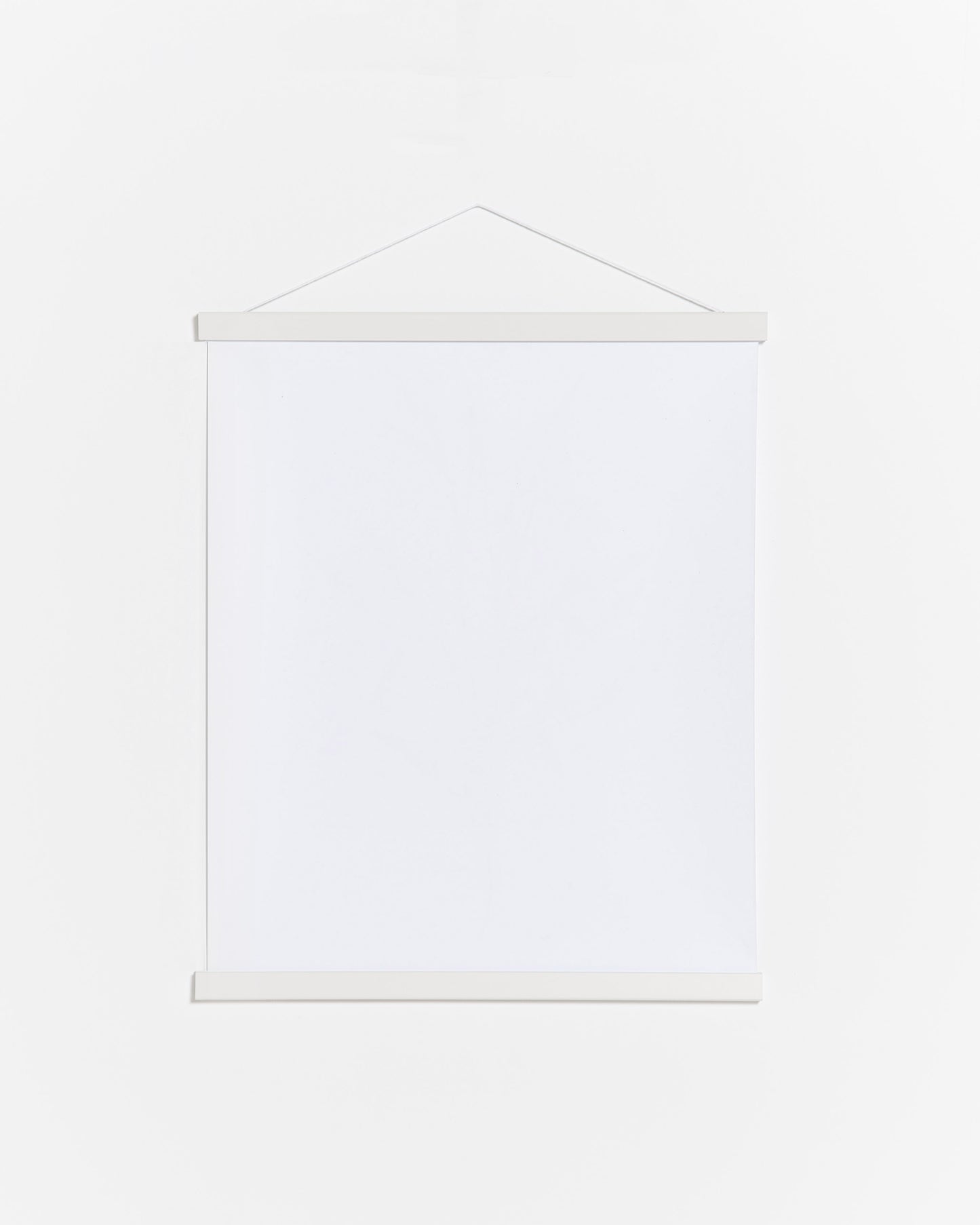 Magnetic white wooden poster hanger, 20cm